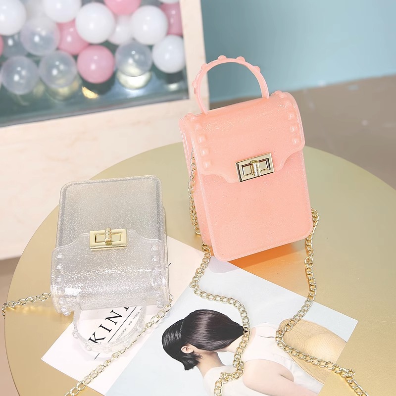 2025 New style bags: Women's jelly bag, summer transparent bag, vertical phone bag, crossbody small bag, mini bag, children's bag full figure