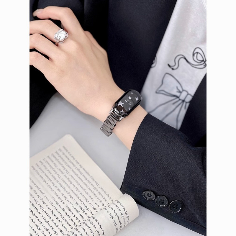 The new irregular shell model is suitable for the Xiaomi band with a 9/8 NFC business style Instagram trendy wristwatch for both men and women Item Picture