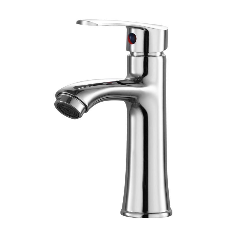 Single-hole faucet for washbasin, cold and hot faucet switch, single-cooling household bathroom cabinet faucet wholesale Item Picture