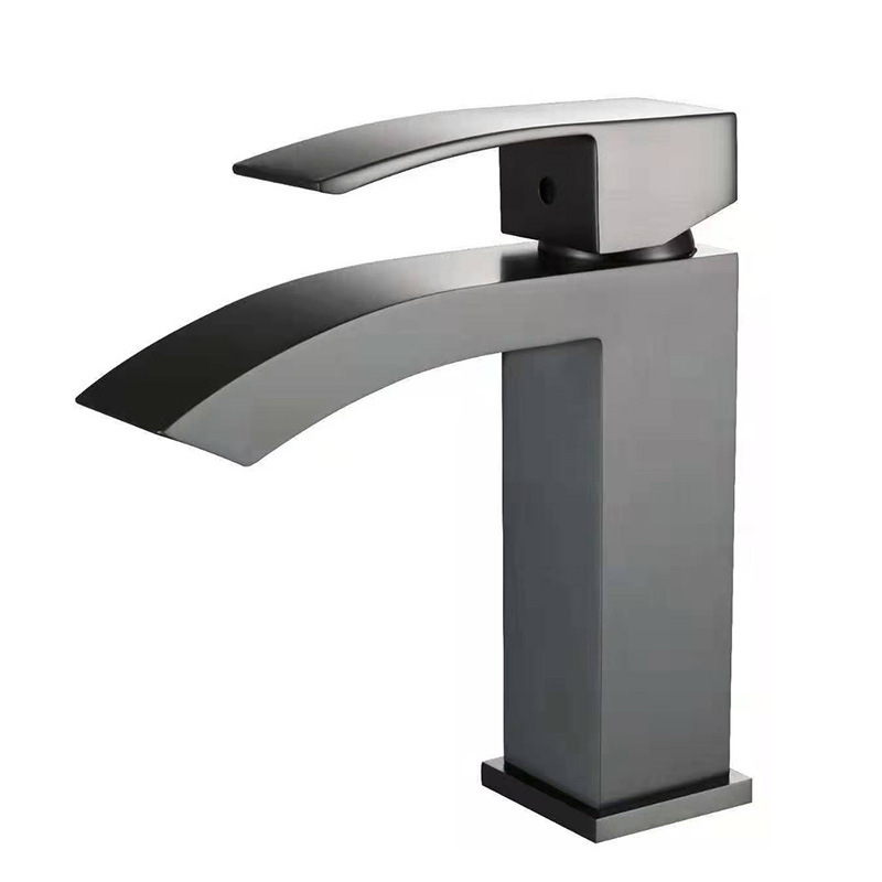 Cross-border square 304 stainless steel cold and hot washbasin faucet washbasin bathroom toilet waterfall faucet Application Scenario