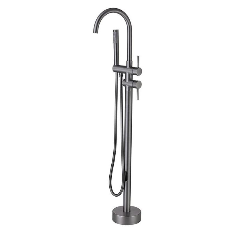 Factory direct sales of floor-standing faucets, bathroom floor-standing concealed installation, pre-embedded cold and hot exposed bathtub faucets Item Picture