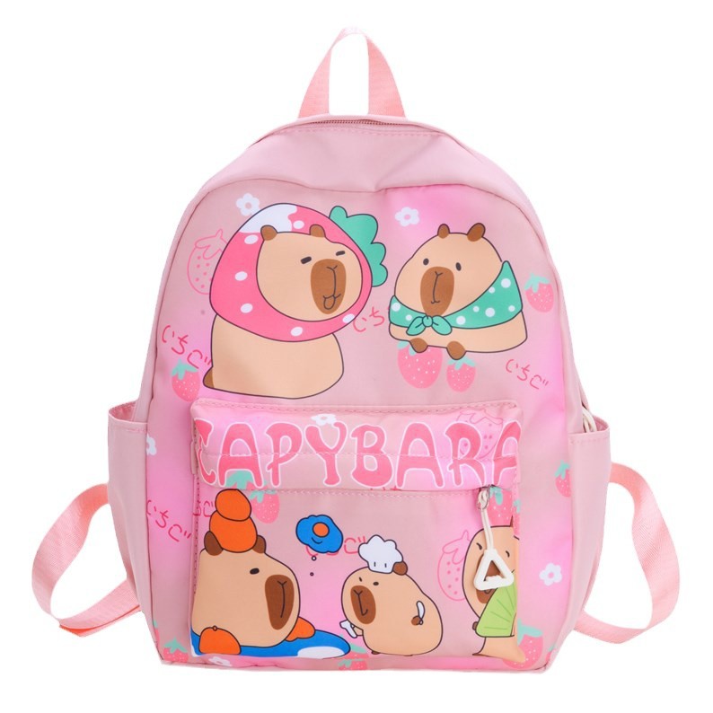 Fashionable kindergarten cute cartoon backpack, Kapibala popular small schoolbag new style, 3-6 years old children's shoulder trend Item Picture