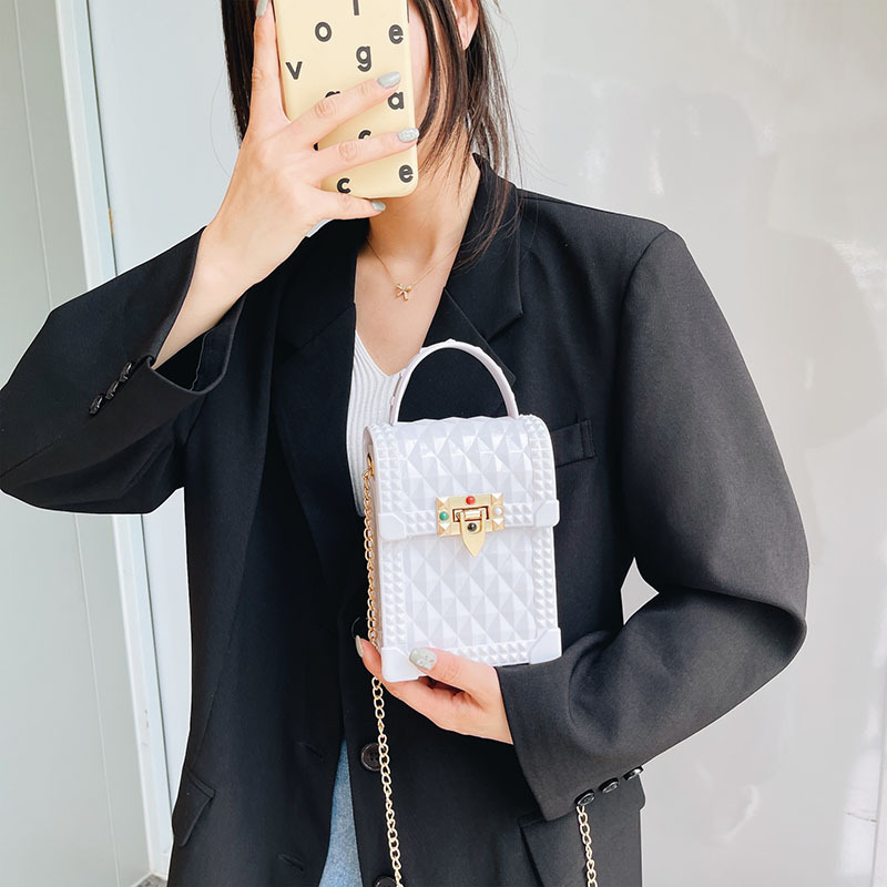 Douyin and Kuaishou live streaming supply: Women's 2025 new trendy PVC pearl handbag, jelly bag, crossbody women's bag Application Scenario