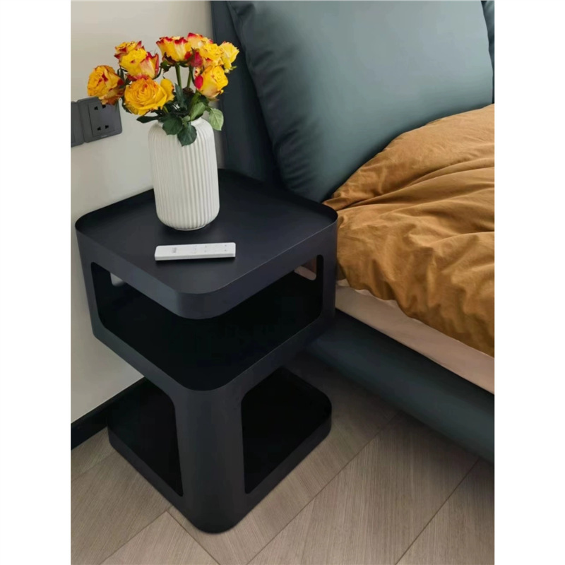 Modern and simple iron bedside table, small bedside storage rack, light luxury living room sofa, side table and side cabinet, creative coffee table full figure