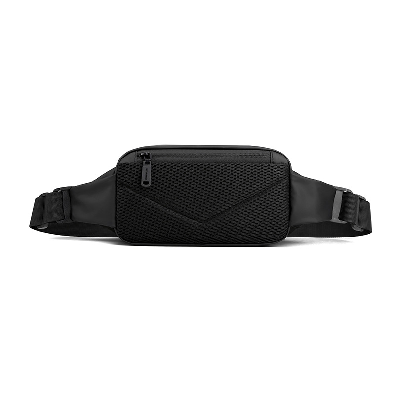 New men's waist bag, Korean style simple chest bag, outdoor sports crossbody bag, water-resistant functional waist bag, mobile phone case Specification drawing