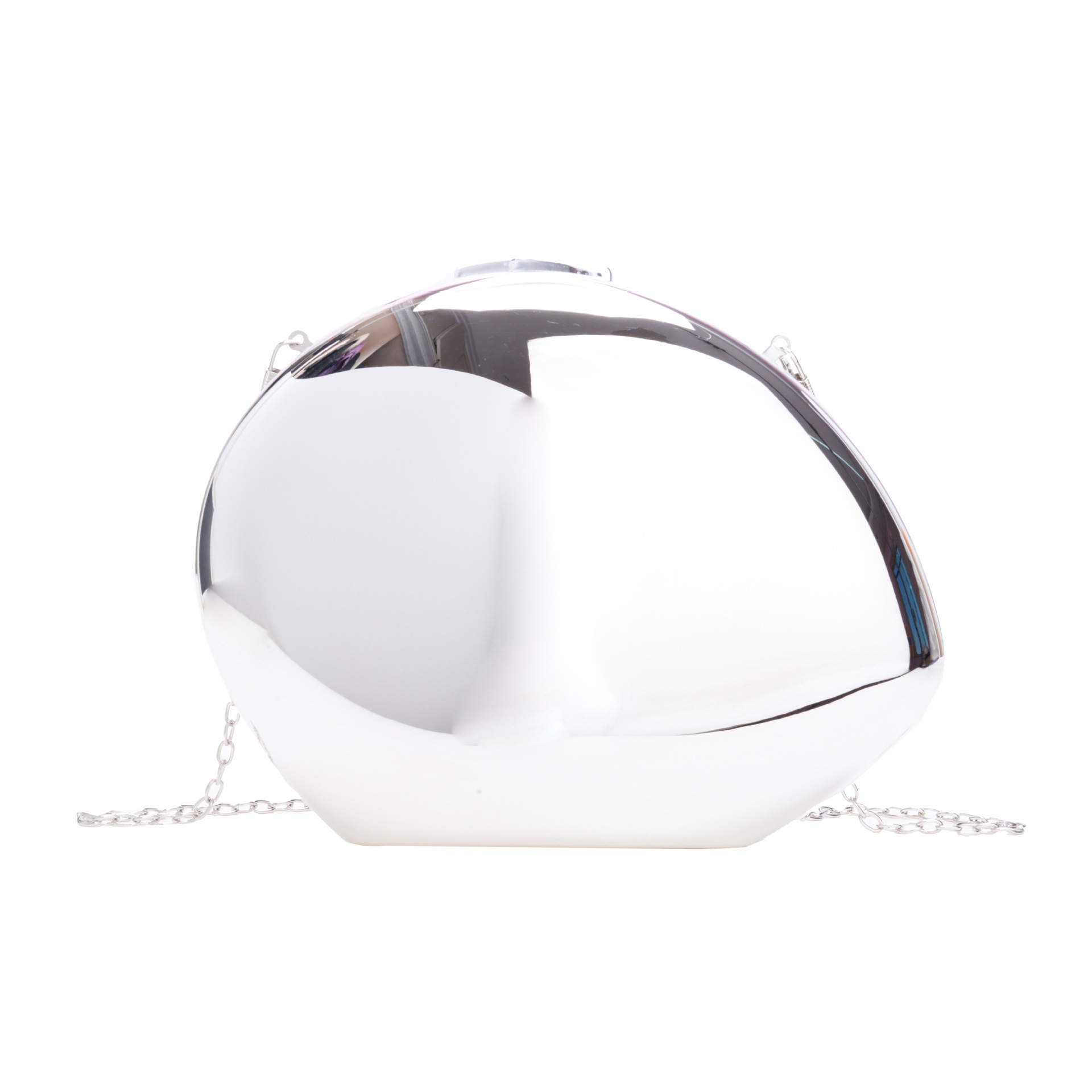 2025 New cross-border niche design metal acrylic single-shoulder crossbody makeup bag with goose eggs, fashionable small bag Item Picture