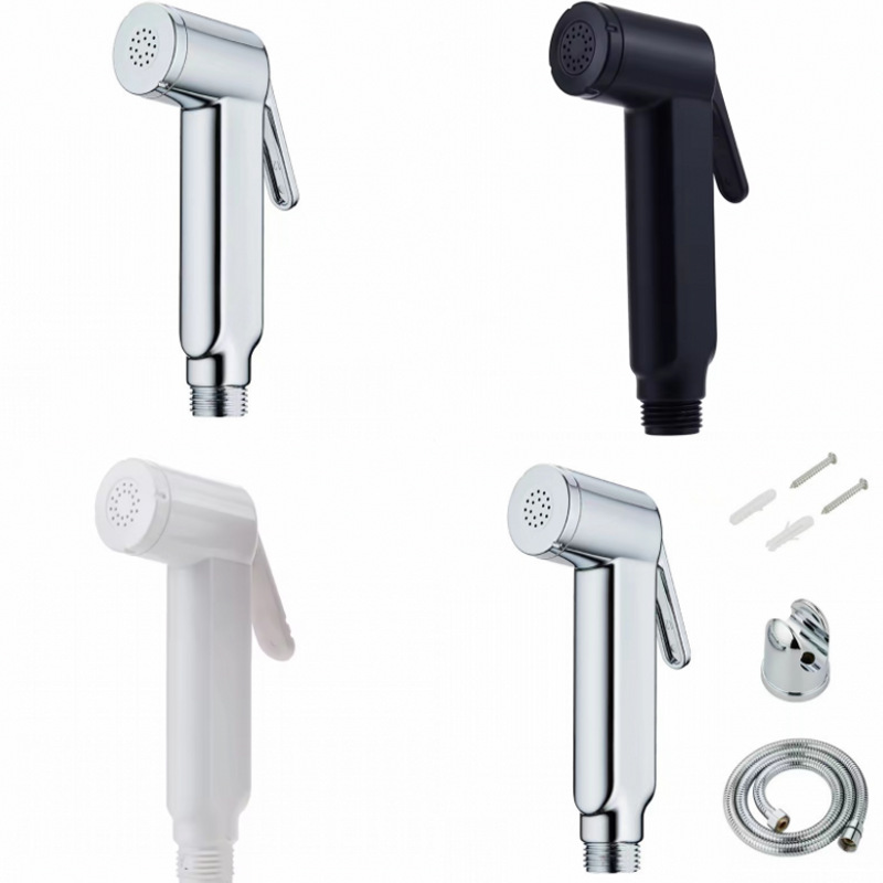 ABS electroplated toilet companion, spray gun, handheld pressurized toilet accessory, feminine washer, bathroom spray gun, vacuum-formed set Item Picture