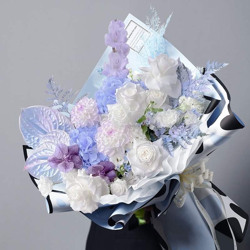 鲜花包装实物图