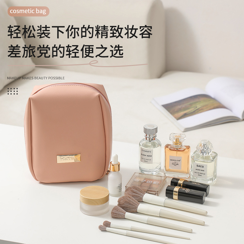 Cross-border best-selling elegant hand-held makeup bag for outdoor travel ladies, large-capacity waterproof makeup bag with compartments full figure