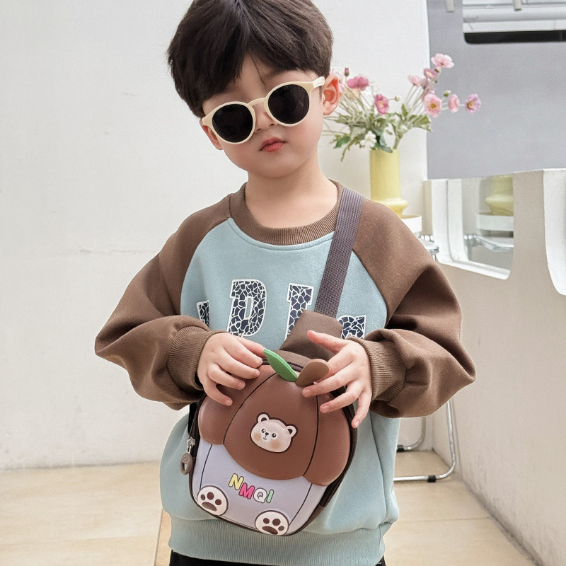 New children's chest bag, boys' and girls' crossbody bag, fashionable and stylish coin purse, cute cartoon children's bag Specification drawing