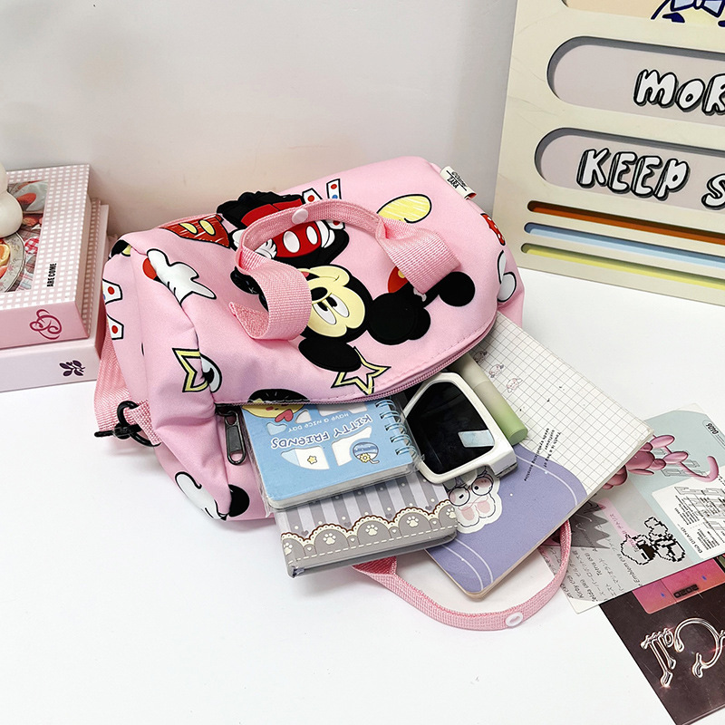 In 2024, the best-selling children's bags will feature cute Mickey Mouse-patterned bowling bags for girls, casual hand-held shoulder bags, and a unique style Application Scenario