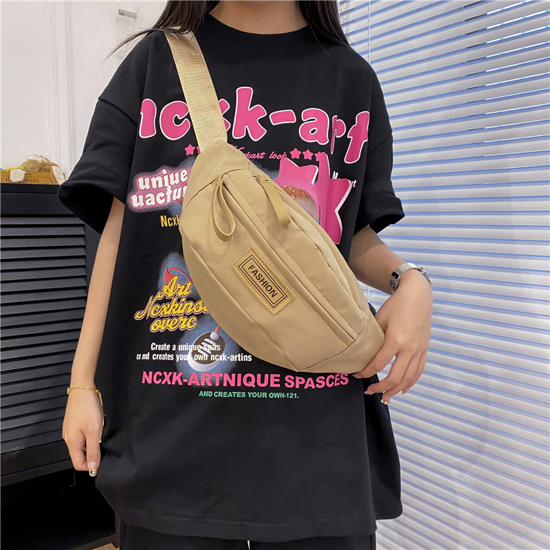 Nylon 2024 new trendy single-shoulder women's bag, fashionable crossbody bag, versatile, casual, large-capacity chest bag crossbody bag Specification drawing