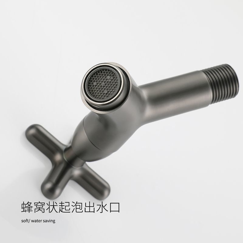 Gun-gray all-copper wall-mounted faucet, single-cooling faucet, universal sink, balcony mop sink, kitchen faucet Specification drawing