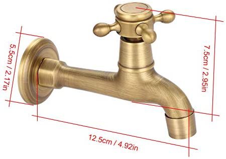 Copper antique European style retro 4 points 6 points single-cooling washing machine faucet mop sink extended faucet faucet nozzle bathroom details Picture