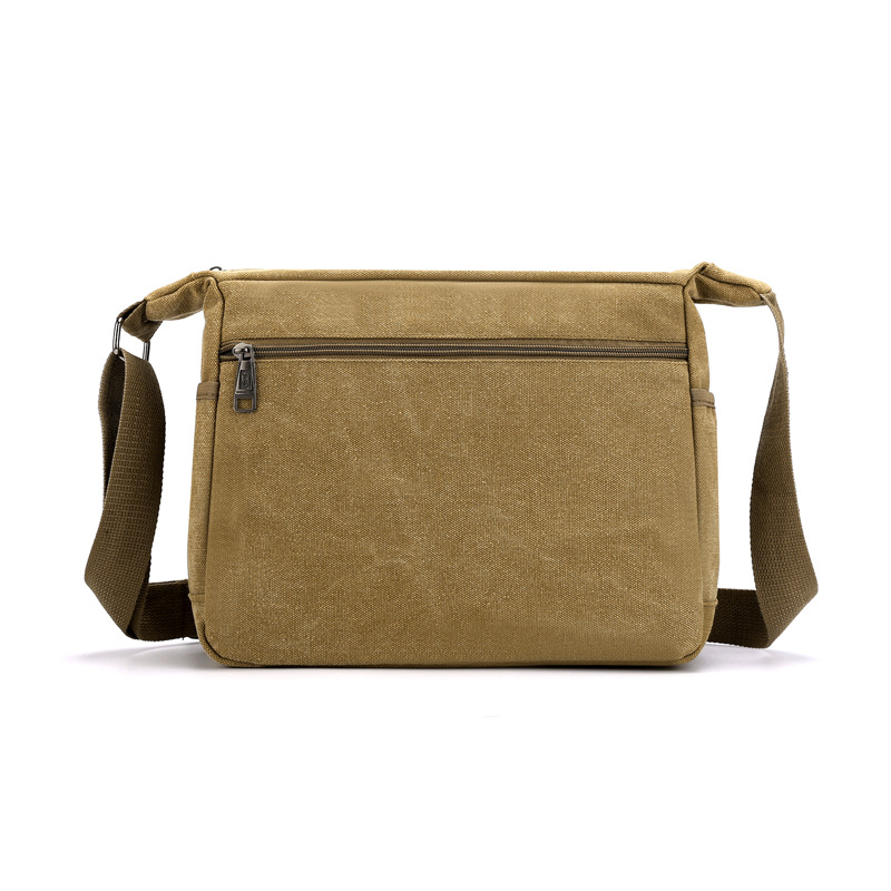 Wholesale of 2022 new men's canvas crossbody bags, large-capacity construction site work single-shoulder bags, and British-style document bags Item Picture