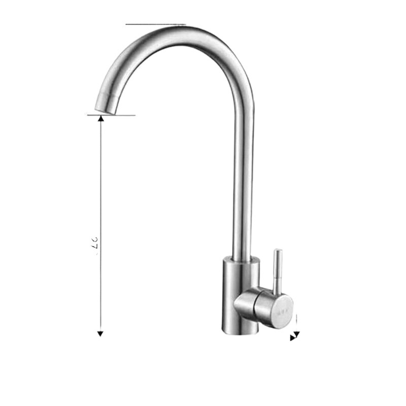 Kitchen faucet, 304 stainless steel, single cold and hot switch, sink, splash-proof sink, household, rotatable cross-border Item Picture