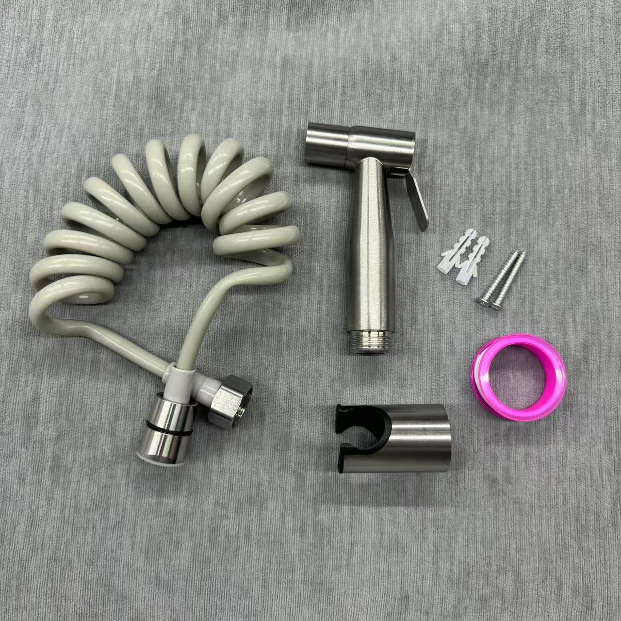 304 stainless steel pressurized toilet spray gun, faucet flushing device, household bathroom companion, women's washer, water spray gun full figure