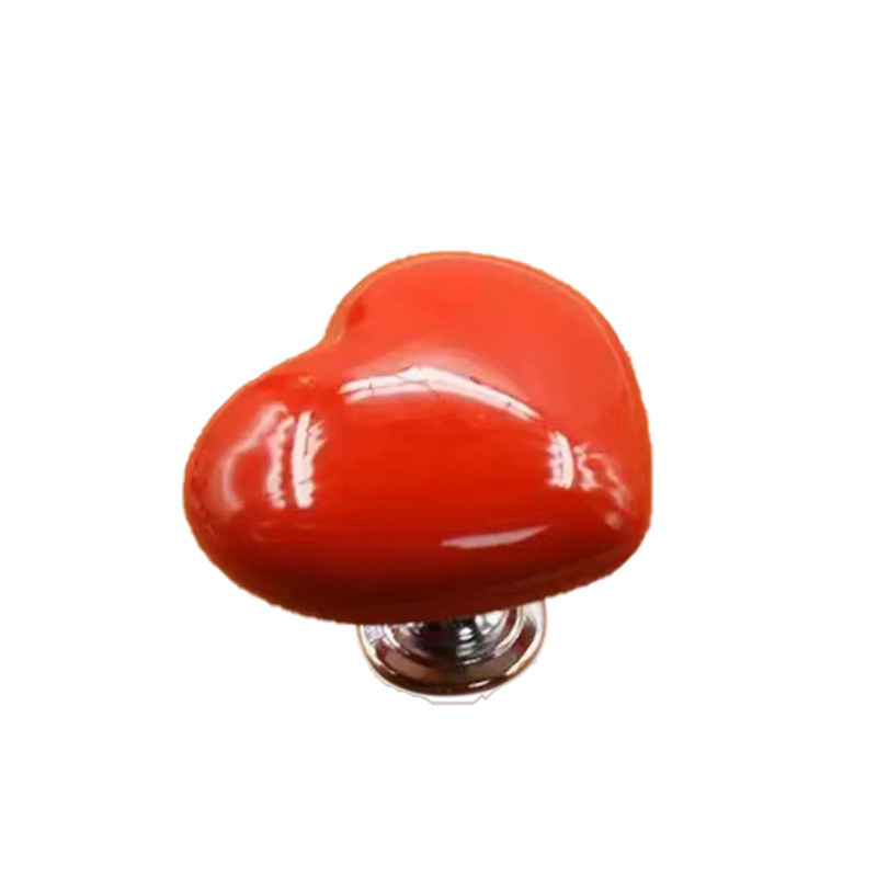 Toilet press, colorful heart-shaped creative bathroom water tank button, long nail art special auxiliary device, flush switch Item Picture