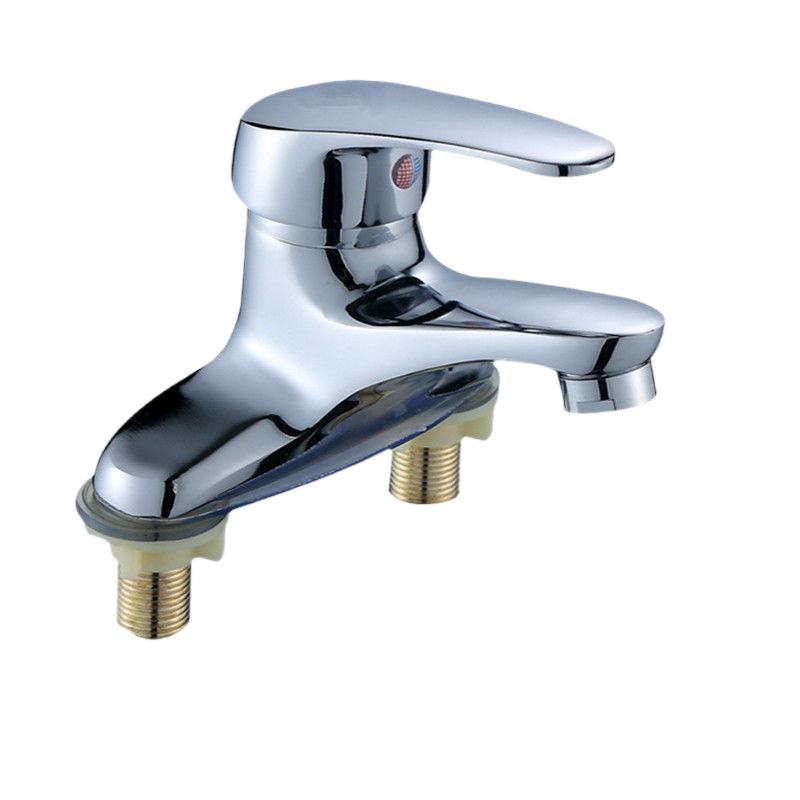 Double-hole cold and hot water faucet for bathroom washbasin, dual-purpose mixing valve for bathroom washbasin and hand-washing basin, splash-proof for household use Item Picture