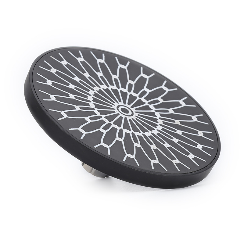 Supplying small shower heads with black and simple patterns for household bathroom ceiling showers Application Scenario