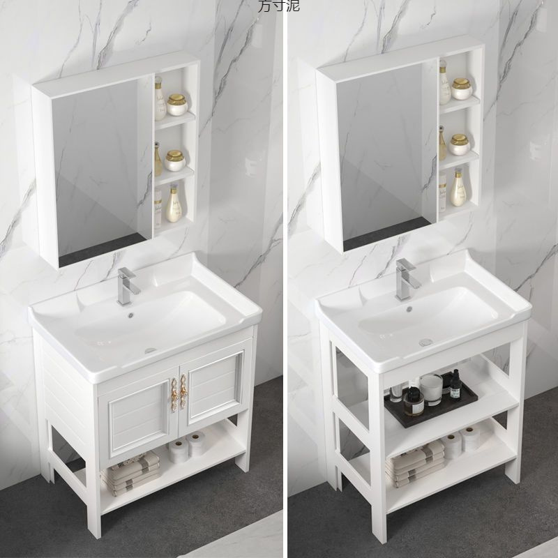 Washbasin, floor-standing washroom cabinet for small apartments, combination balcony ceramic washbasin, bathroom washbasin, Internet celebrity factory Specification drawing