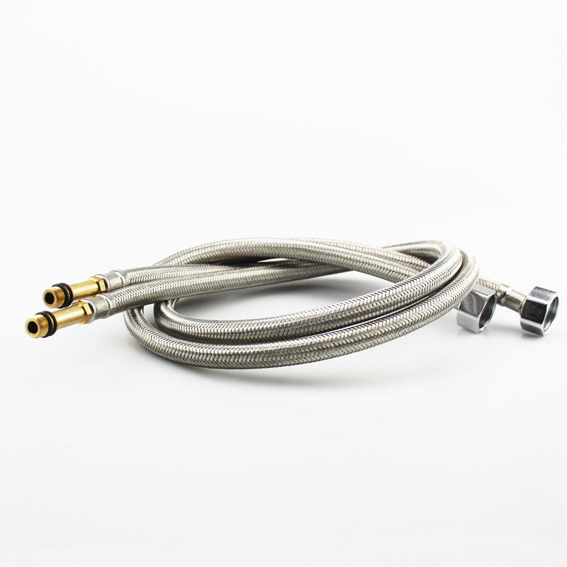 4-point 304 stainless steel braided pointed hose, metal explosion-proof single-head cold and hot water faucet inlet pipe factory wholesale Application Scenario