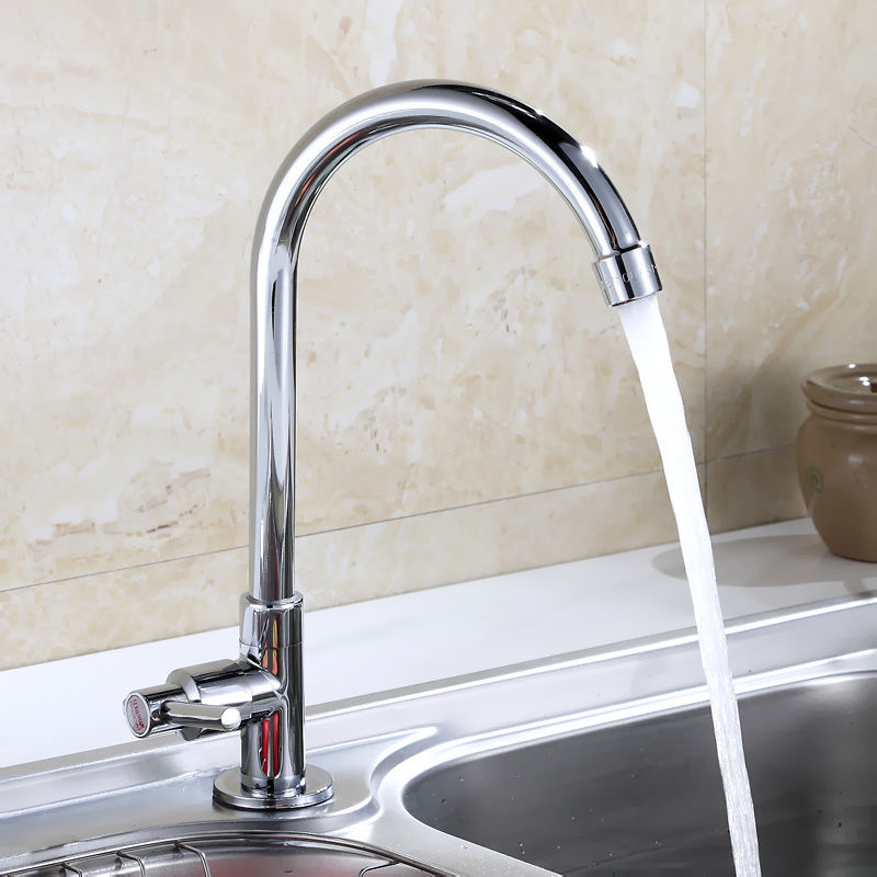 Household kitchen single-cooling faucet, sink faucet, rotatable washbasin, stainless steel sink faucet, 4 points Specification drawing