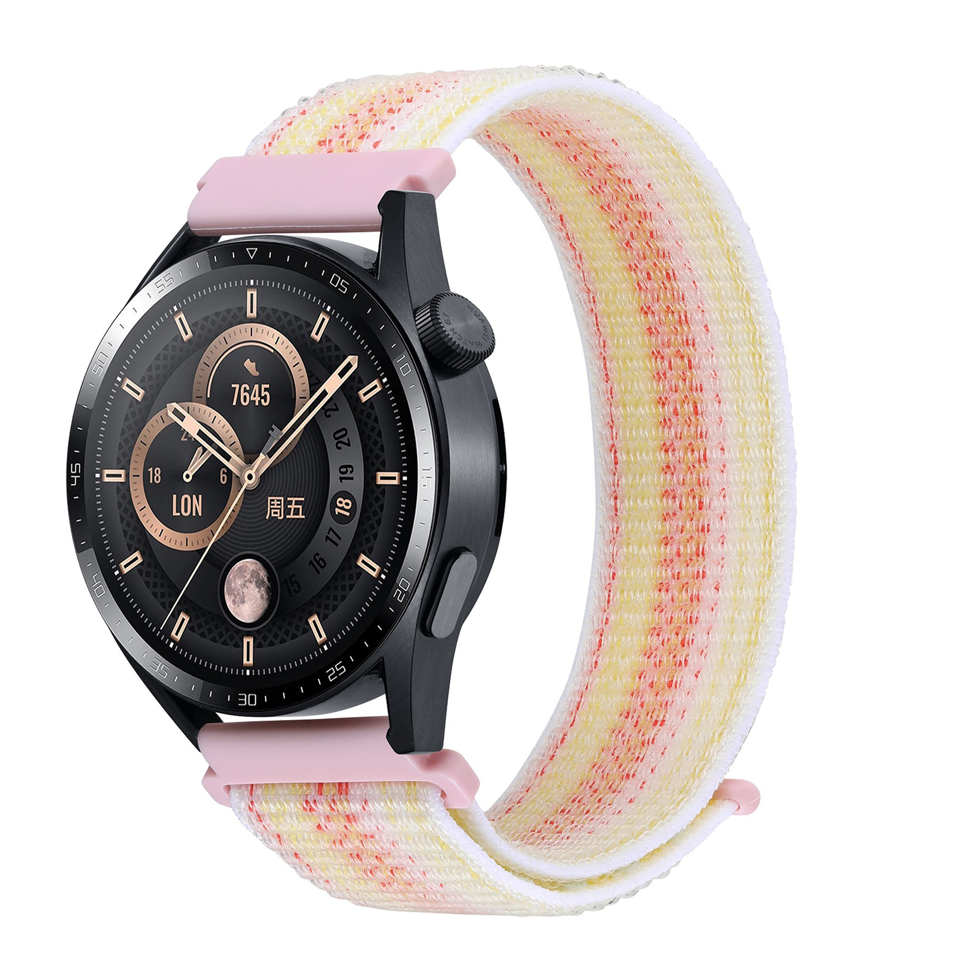 It is compatible with Huawei gt45 band, Garmin Samsung watch4567 band and Redmi watch 5 nylon loop band Application Scenario