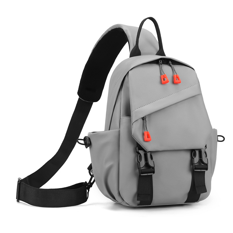 Trendy men's chest bag, crossbody bag, waterproof single-shoulder bag, cycling backpack, outdoor large-capacity men's bag, small bag, chest bag Item Picture