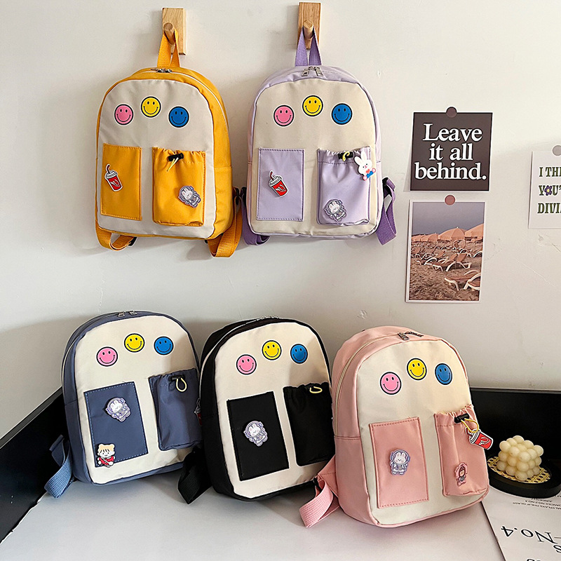 Korean-style children's schoolbags, fashionable and casual, baby backpacks, Blue Fat parent-child backpacks, kindergarten small schoolbags full figure