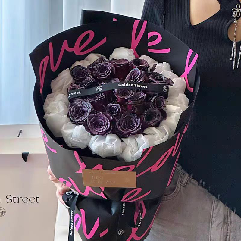 Big LOVE Yuyin Paper Flower wrapping Paper, Valentine's Day bouquet, flower shop gift wrapping paper, thickened wrapping paper Specification image