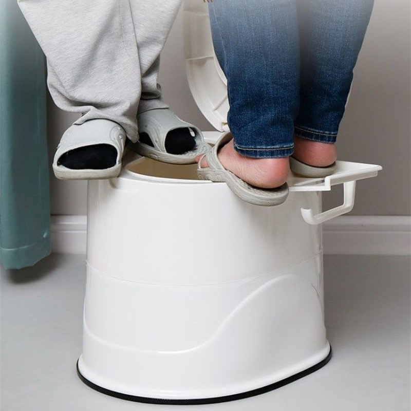 Toilet, elderly squat toilet, mobile sitting toilet, indoor toilet chair, plastic toilet stool, adult toilet, urine bucket factory details Picture