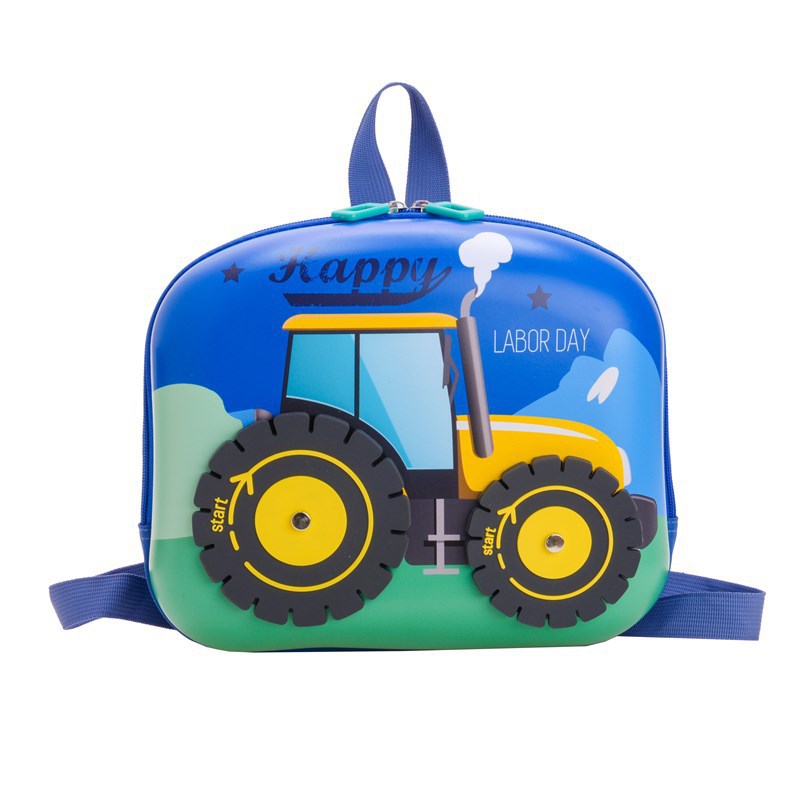 Children's hard-shell schoolbags, cartoon fashion, boys' engineering vehicles, light and fun backpacks, girls' little rabbits, small middle class Item Picture