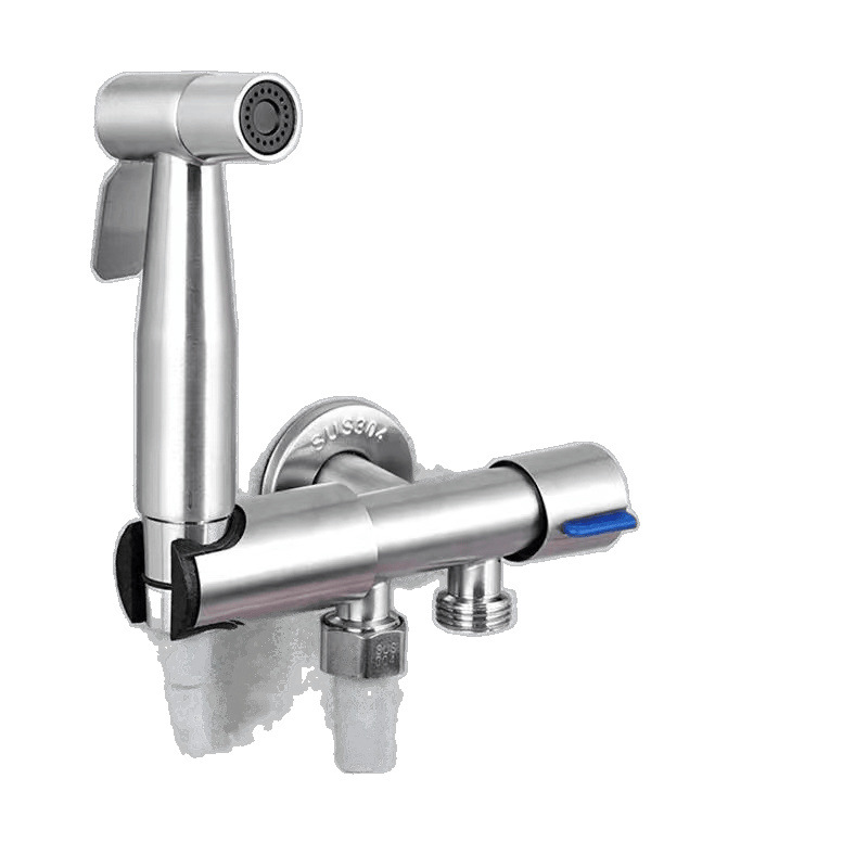 Toilet flush faucet companion high-pressure water bathroom toilet cleaning Angle valve one in and two out universal supply chain Item Picture