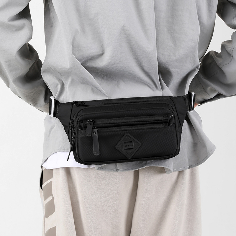 New multi-purpose waist bag crossbody single-shoulder bag for outdoor casual wear, waterproof, fashionable and versatile, unisex chest bag Specification drawing