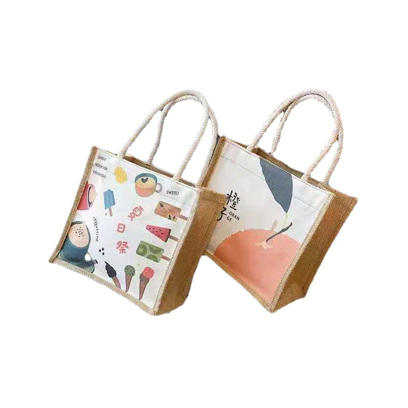 A new 2024 Korean-style cotton, linen and canvas woven small bag for women, simple, fashionable and casual college student handbag Item Picture