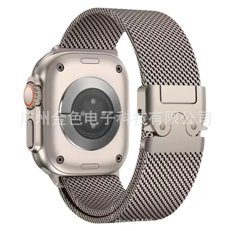 The s10 parachute buckle stainless steel clasp Milanese Apple Watch strap is suitable for iwatch straps Item Picture