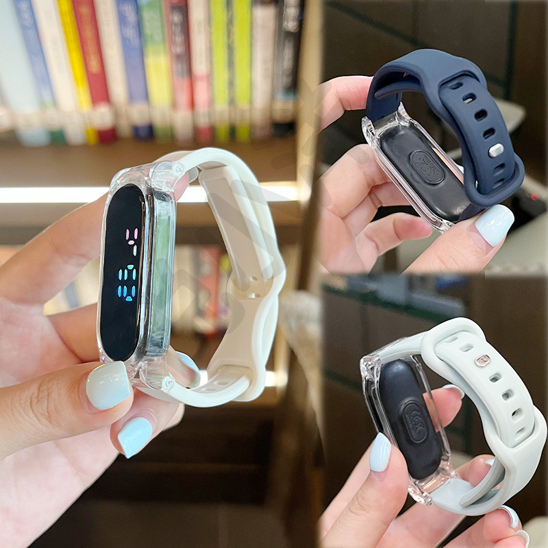 Suitable for Xiaomi Band 3456789 generation NFC universal silicone 8-shaped buckle transparent case/quick-release connector style wristband full figure