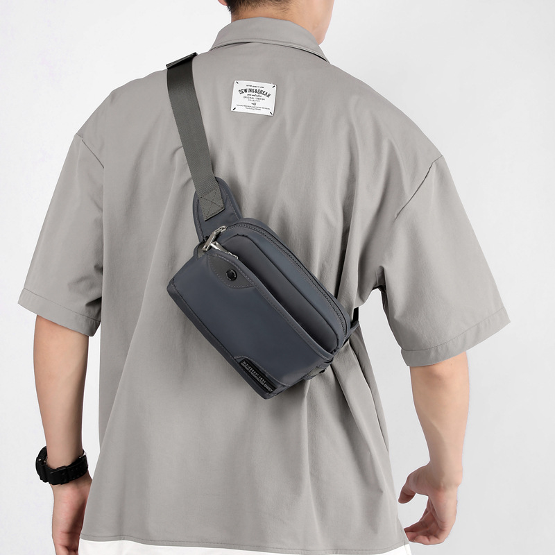 WEPOWER's new crossbody bag, sports chest bag, trendy men's single-shoulder bag, casual small backpack, mobile phone waist bag Specification drawing