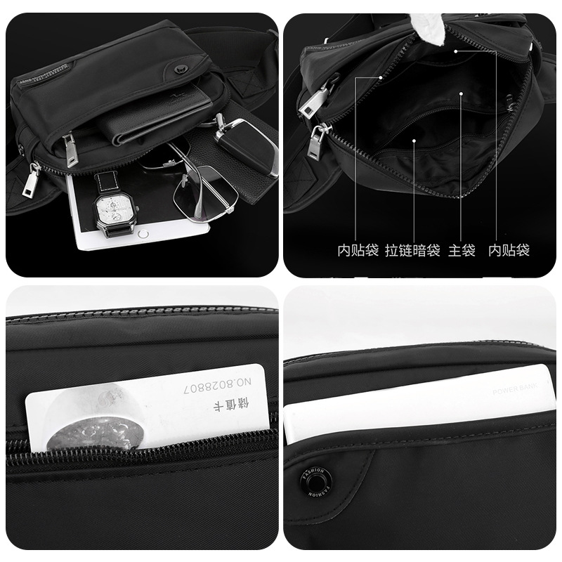 WEPOWER's new crossbody bag, sports chest bag, trendy men's single-shoulder bag, casual small backpack, mobile phone waist bag Application Scenario