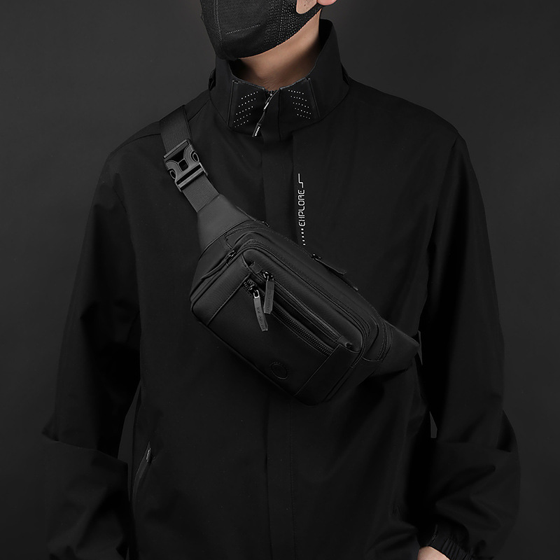 WEPOWER's new outdoor multi-purpose waist bag, Korean-style fashionable and casual men's crossbody bag and chest bag Specification drawing
