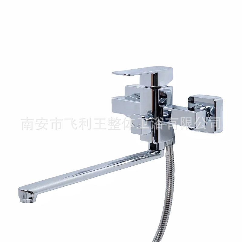 Square wall-mounted hot and cold bathtubs, bathroom shower heads, shower sets, extended pipe faucets for export to Russia and Central Asia Application Scenario