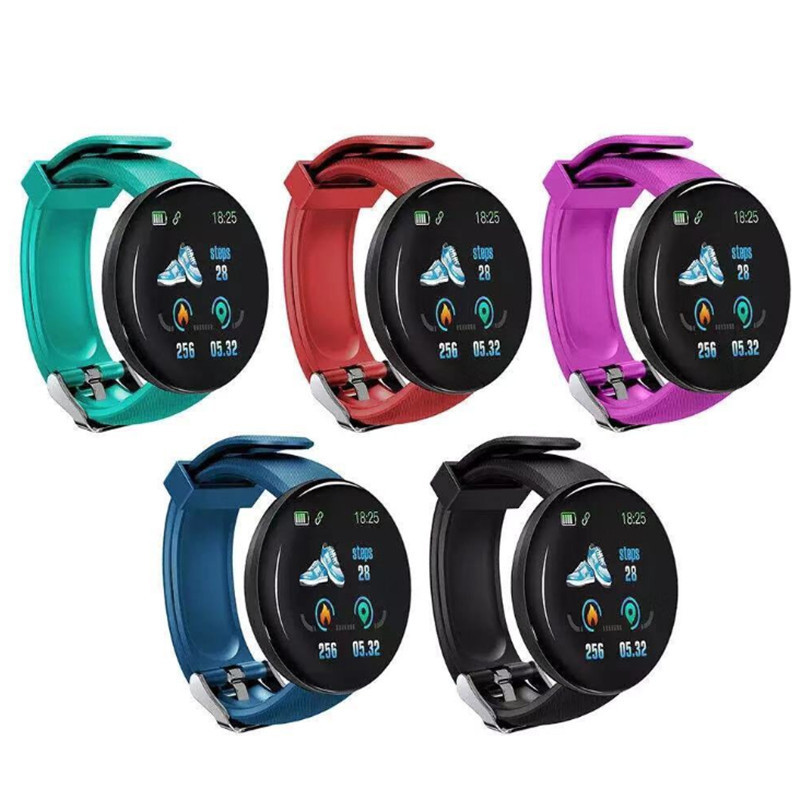 D18S circular screen smart bracelet, color screen bracelet, step counting for exercise, sleep monitoring, heart rate monitoring, fitness bracelet factory Item Picture