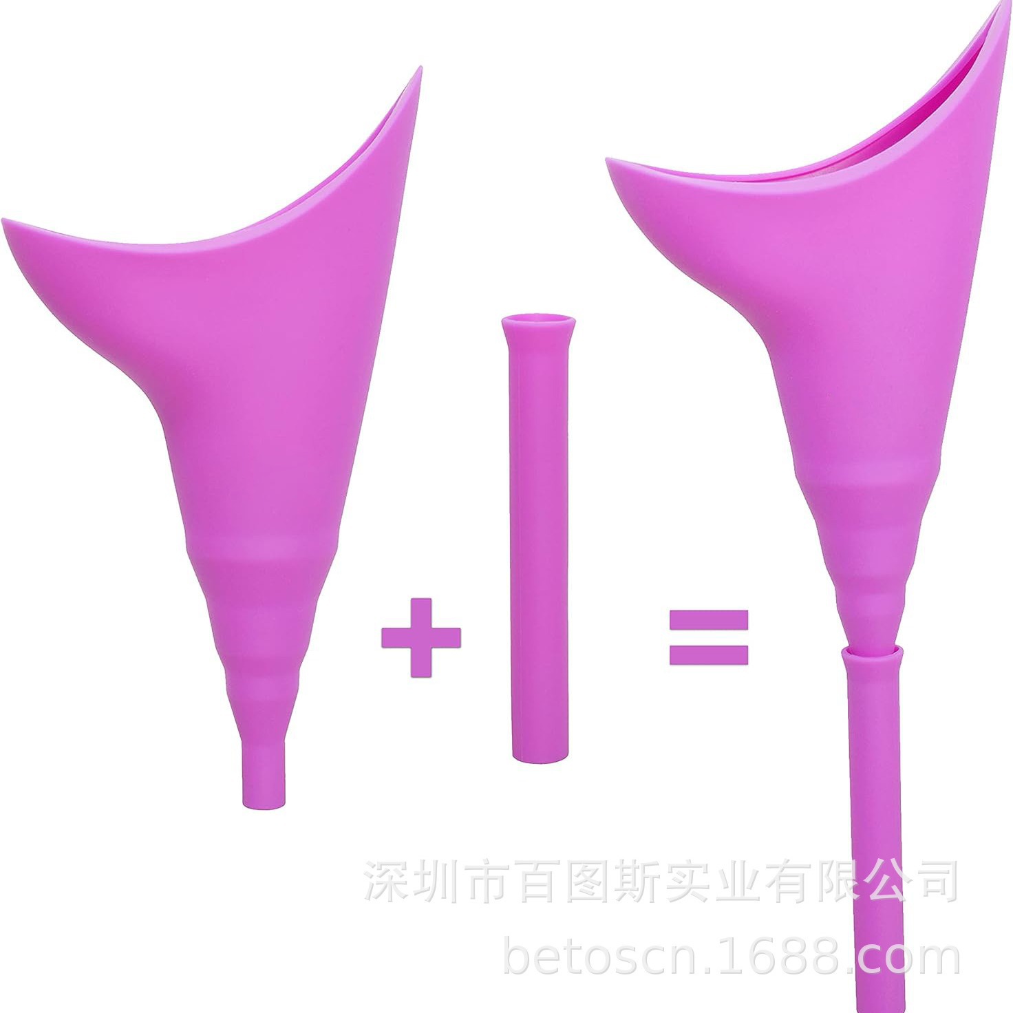 Amazon's best-selling female silicone urinals, private care urinals, emergency standing urinals and urinals Specification drawing
