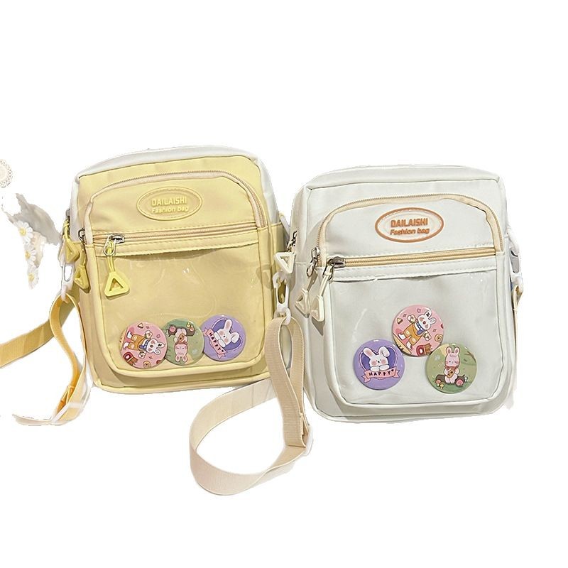 New transparent pain bag, ins small bag, crossbody bag, girl's small crossbody bag, trendy student backpack, comic exhibition transparent mobile phone bag Item Picture