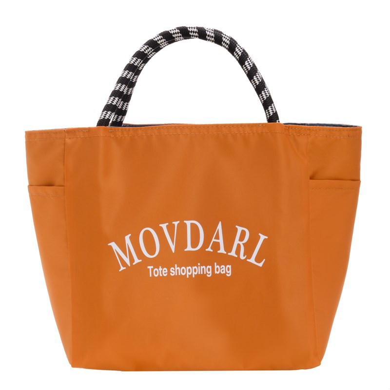 New nylon 2025 shopping handbag for daily shopping and commuting, large capacity, simple, double-sided bento bag and lunch box Item Picture