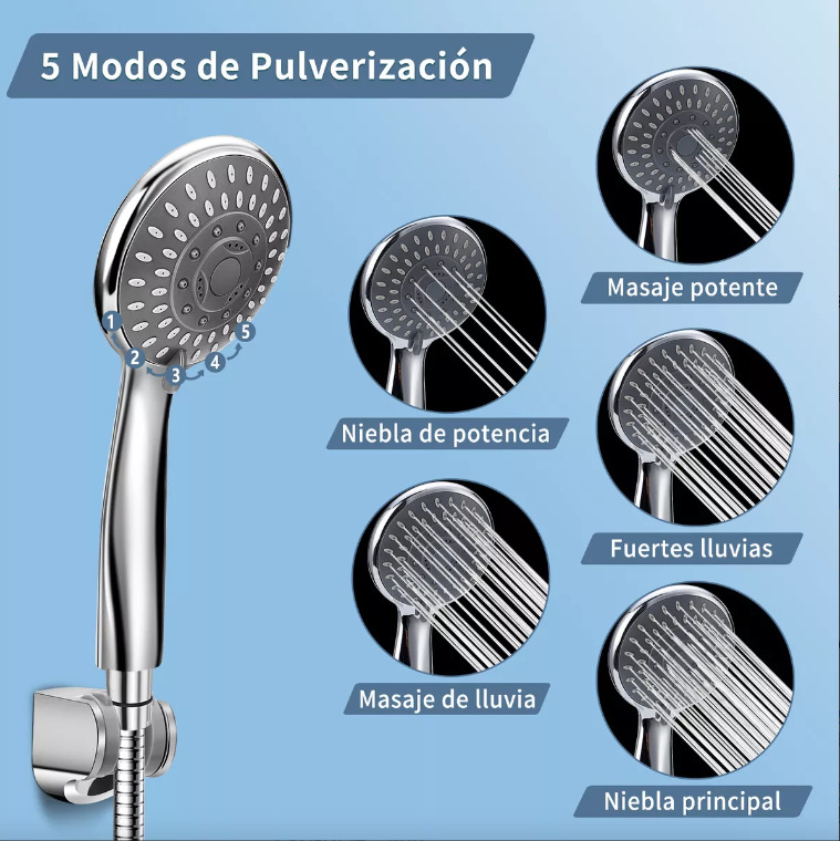 Cross-border exclusive shower set, 6-8 inch pressurized ABS shower top spray, 3-function handheld shower head Application Scenario