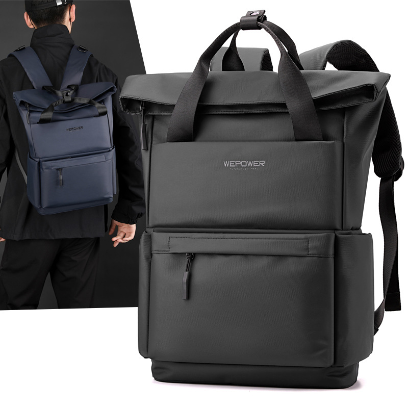 WEPOWER's new large-capacity backpack for college students, short-distance travel backpack, computer bag, and lightweight casual schoolbag full figure