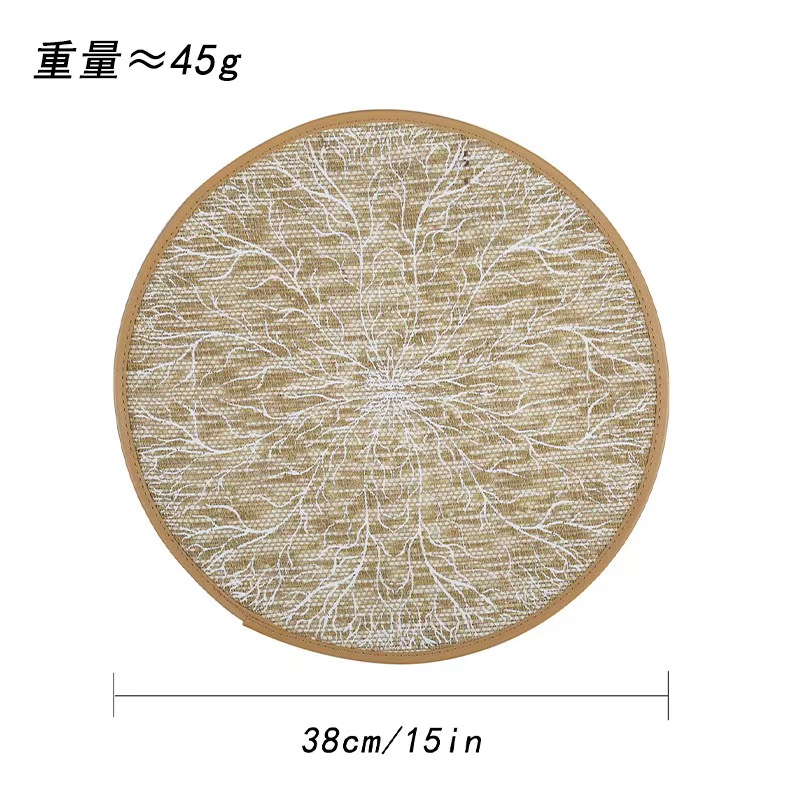 餐垫/编织桌垫/杯垫硅胶/餐垫皮革/硅藻土杯墊白底实物图