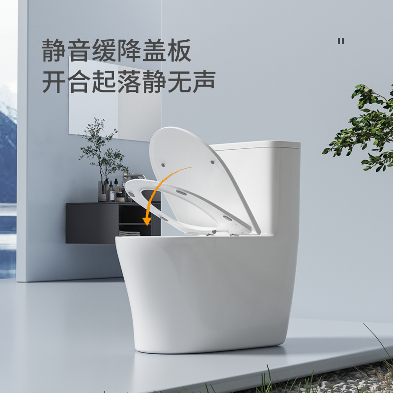 Single-hole siphonic toilet 10.0 large-diameter super vortex anti-odor and water-saving ceramic household small-sized toilet details Picture